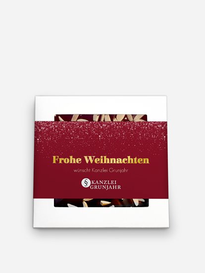 Schokobox geschäftlich Schneeflocken