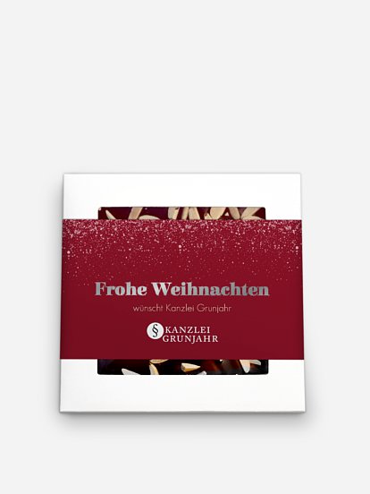 Schokobox geschäftlich Schneeflocken