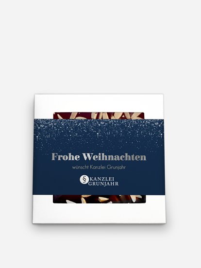 Schokobox geschäftlich Schneeflocken
