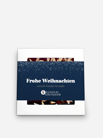 Schokobox geschäftlich Schneeflocken