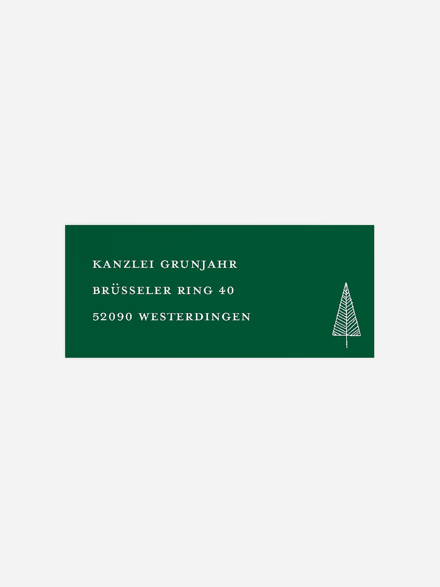Absenderaufkleber geschäftl. Weihnachten Scandi Trees