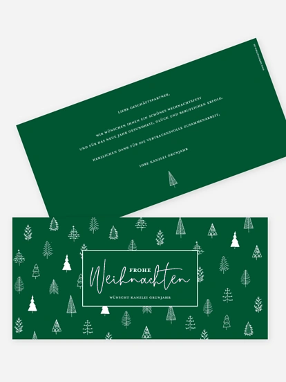 Geschäftliche Weihnachtskarte Scandi Trees