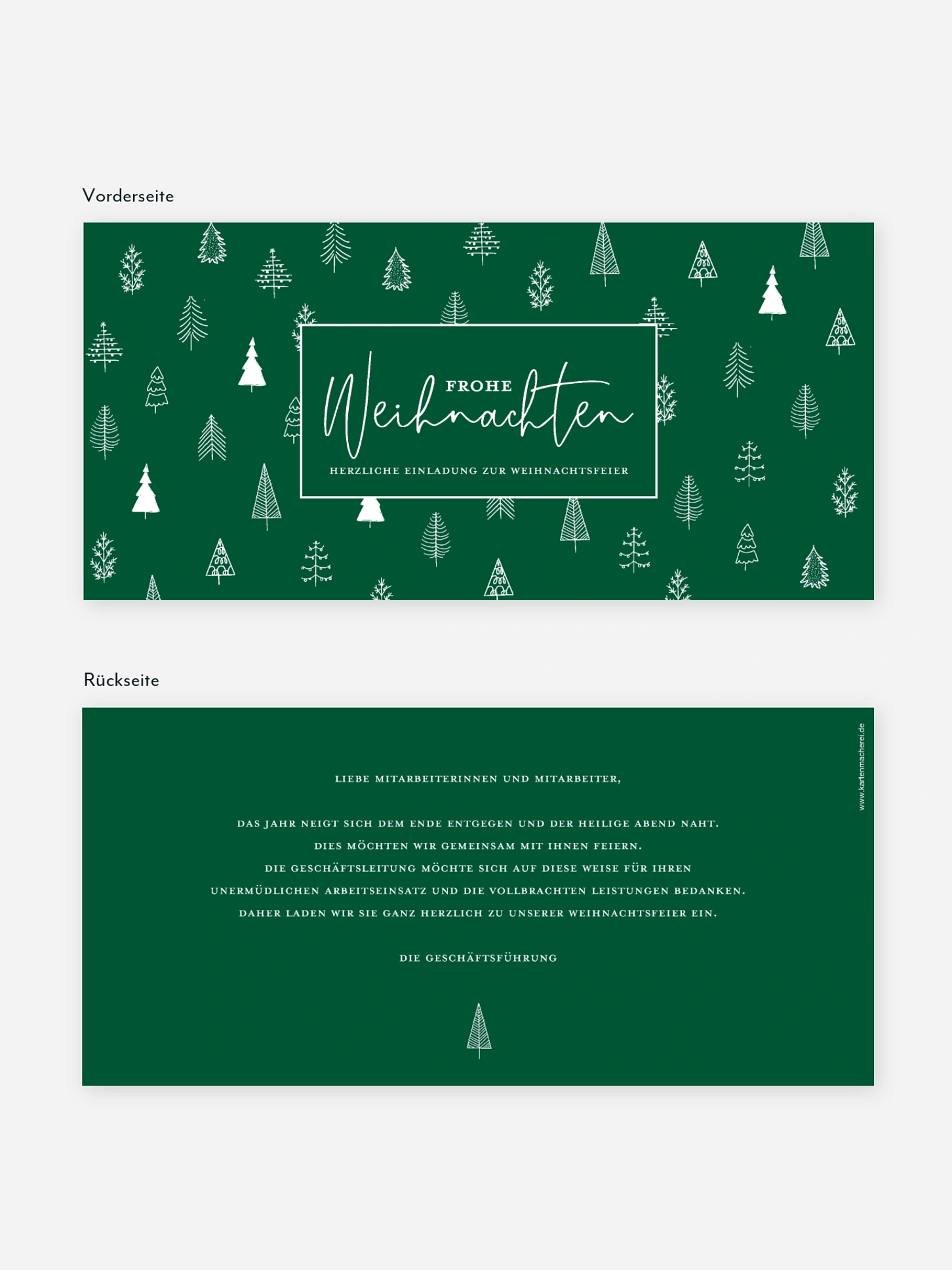 Weihnachtsfeier Scandi Trees