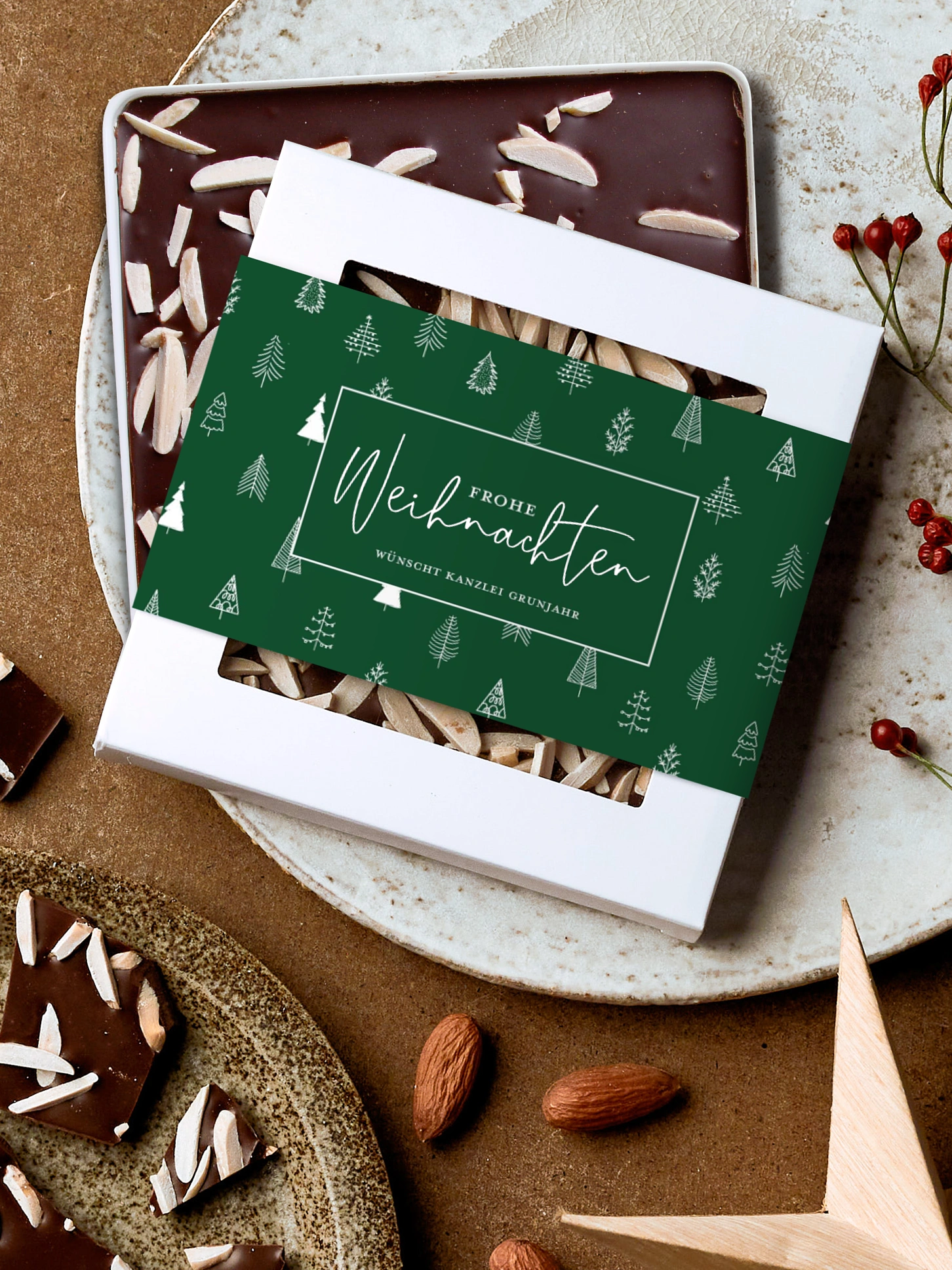 Schokobox geschäftlich Scandi Trees