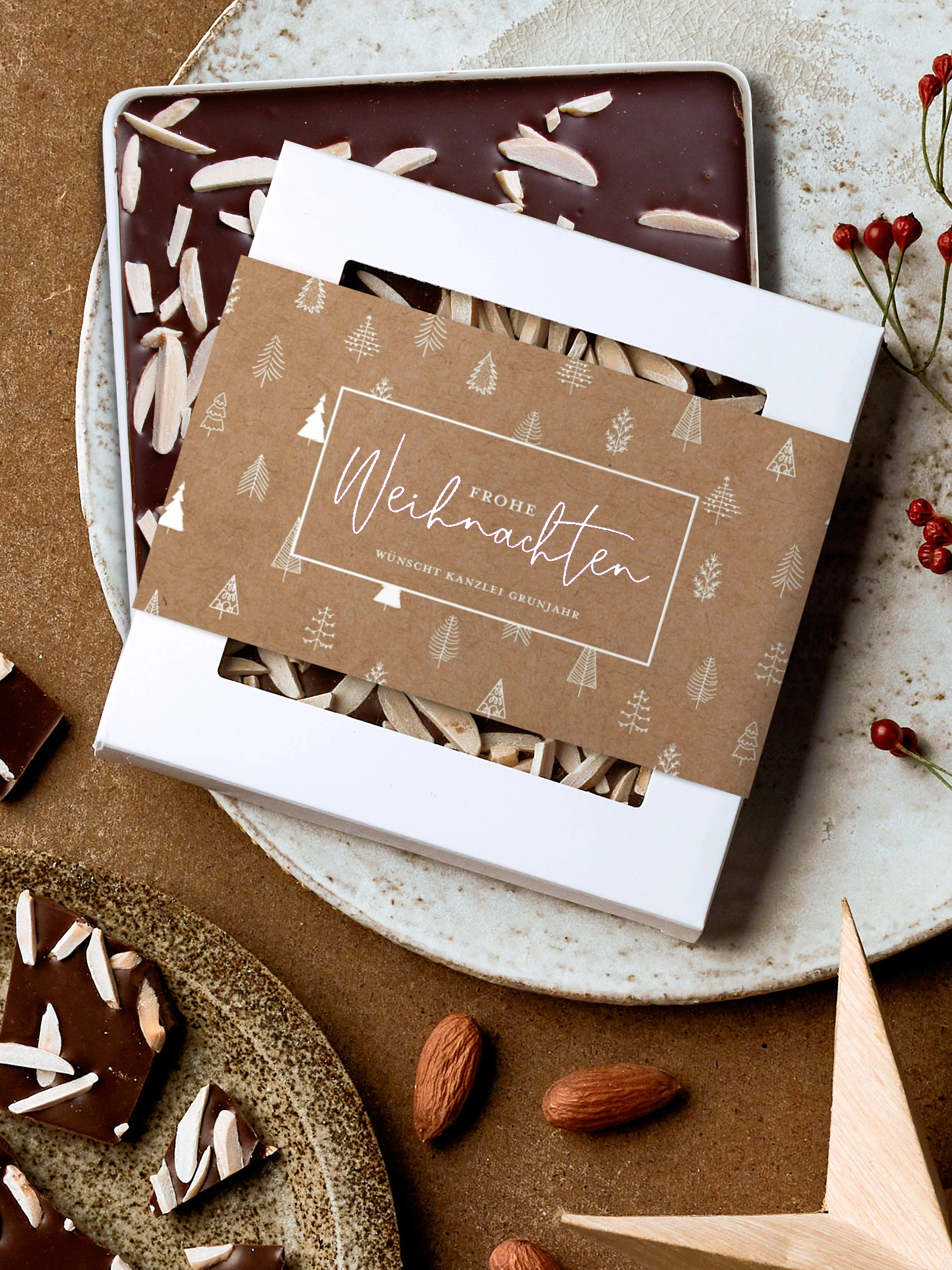 Schokobox geschäftlich Scandi Trees