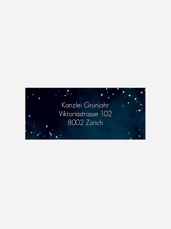 Absenderaufkleber geschäftl. Weihnachten Himmelsleuchten