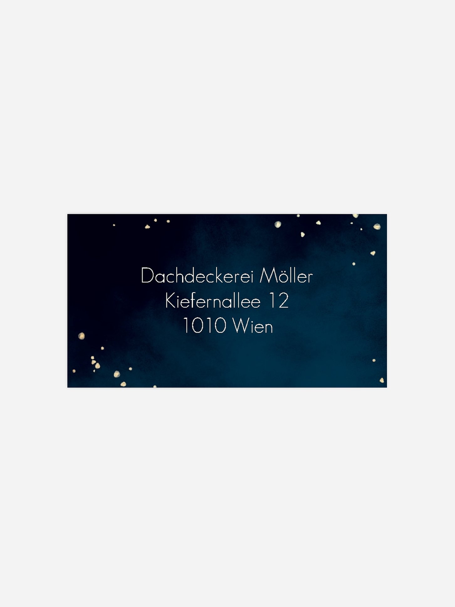 Empfängeraufkleber geschäftl. Weihnachten Himmelsleuchten