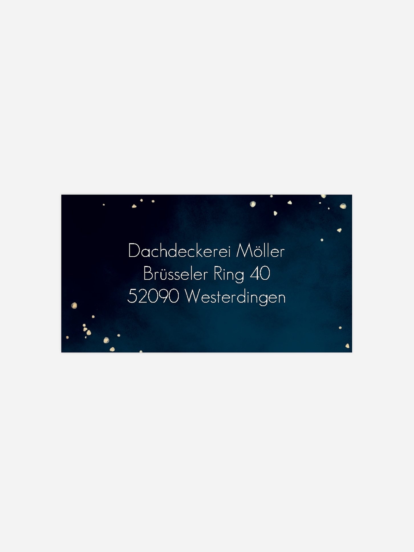 Empfängeraufkleber geschäftl. Weihnachten Himmelsleuchten