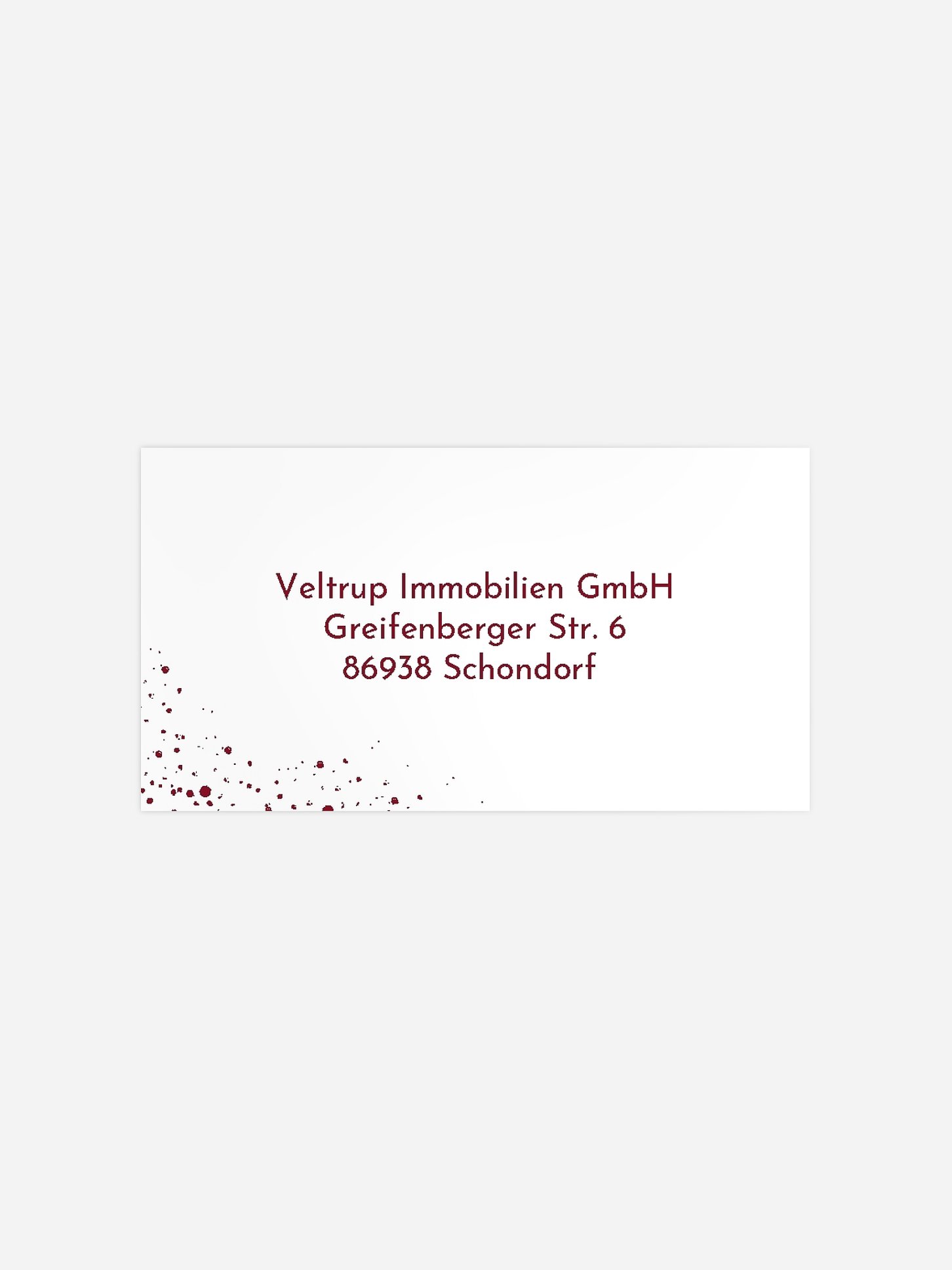 Empfängeraufkleber geschäftl. Weihnachten Schneeglanz