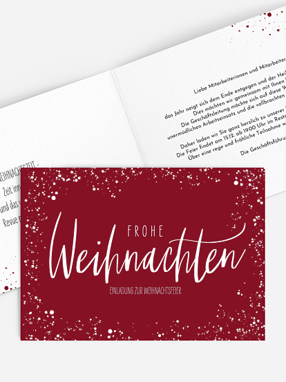 Weihnachtsfeier Schneeglanz