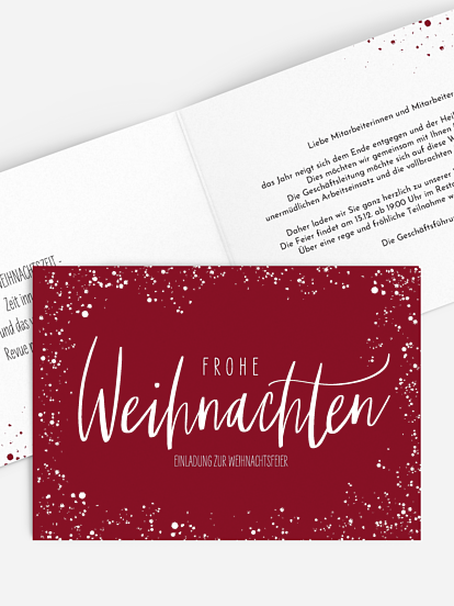 Weihnachtsfeier Schneeglanz