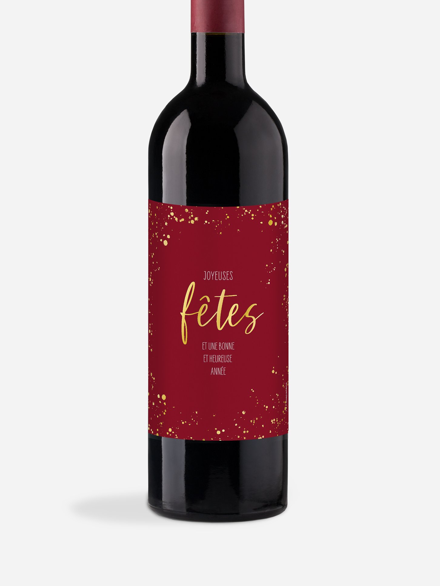 Étiquette pour bouteille Éclat de neige