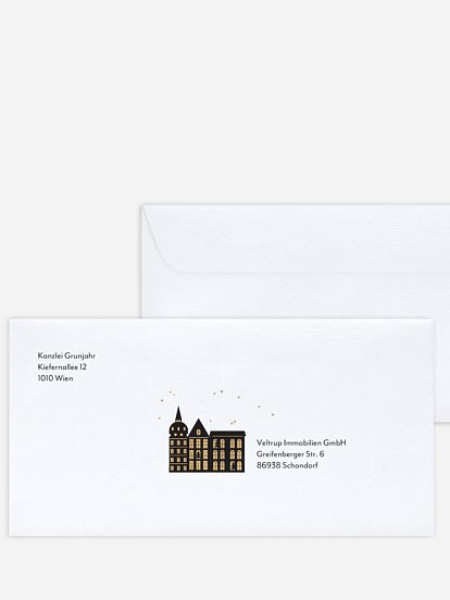 Bedruckte Umschläge geschäftl. Weihnachten Weihnachtswelt