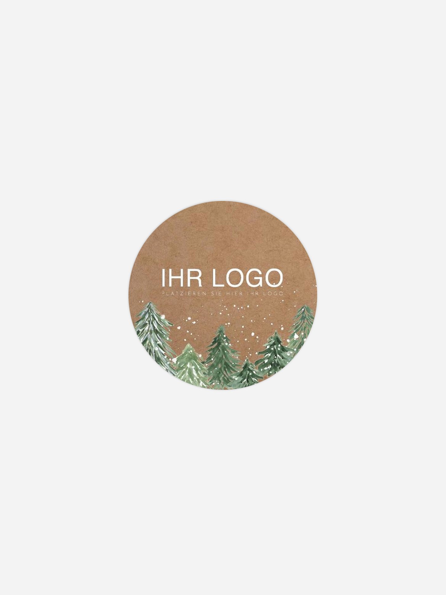 Geschenkaufkleber Geschäftlich Weihnachtswald