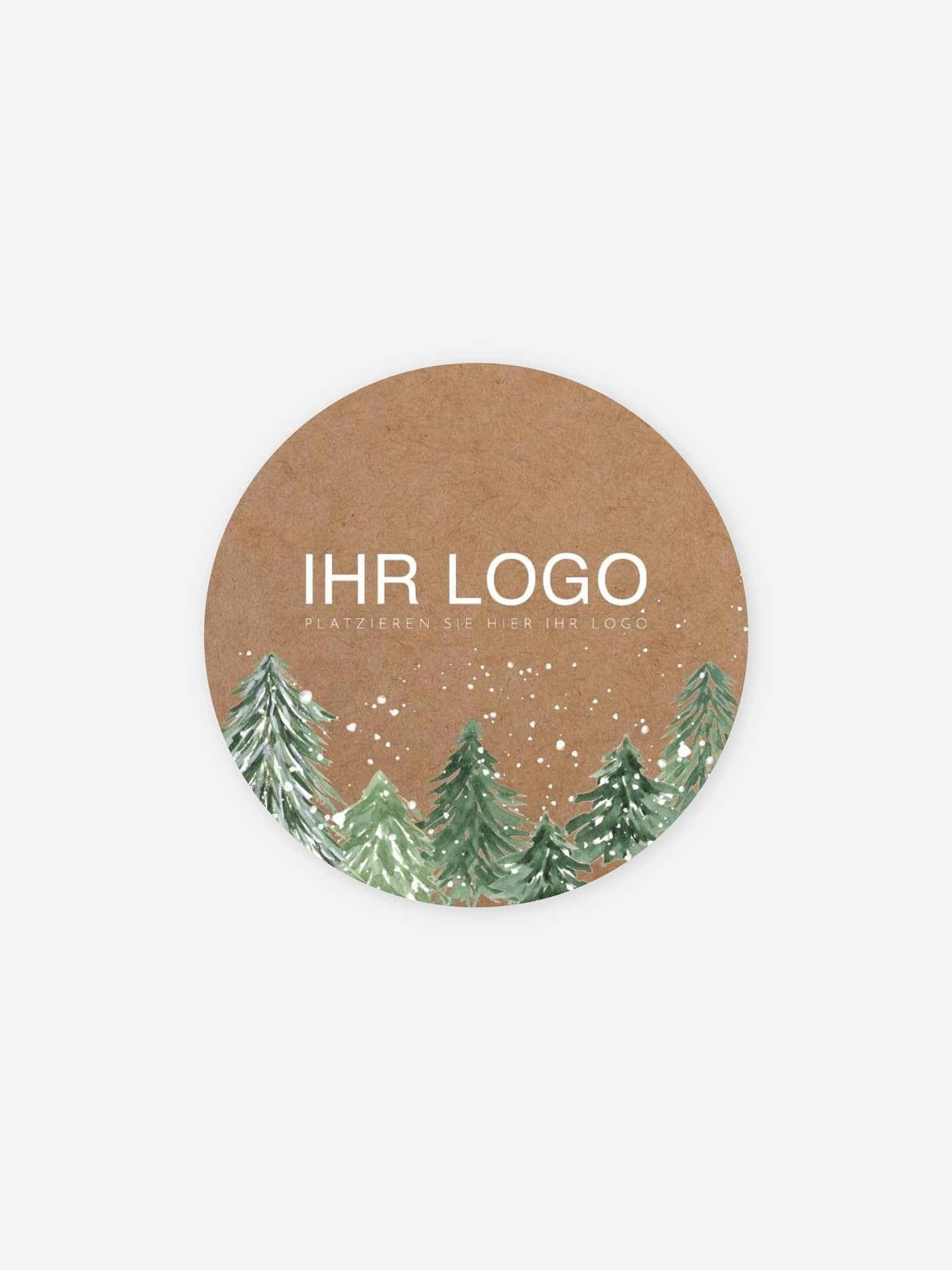 Geschenkaufkleber Geschäftlich Weihnachtswald