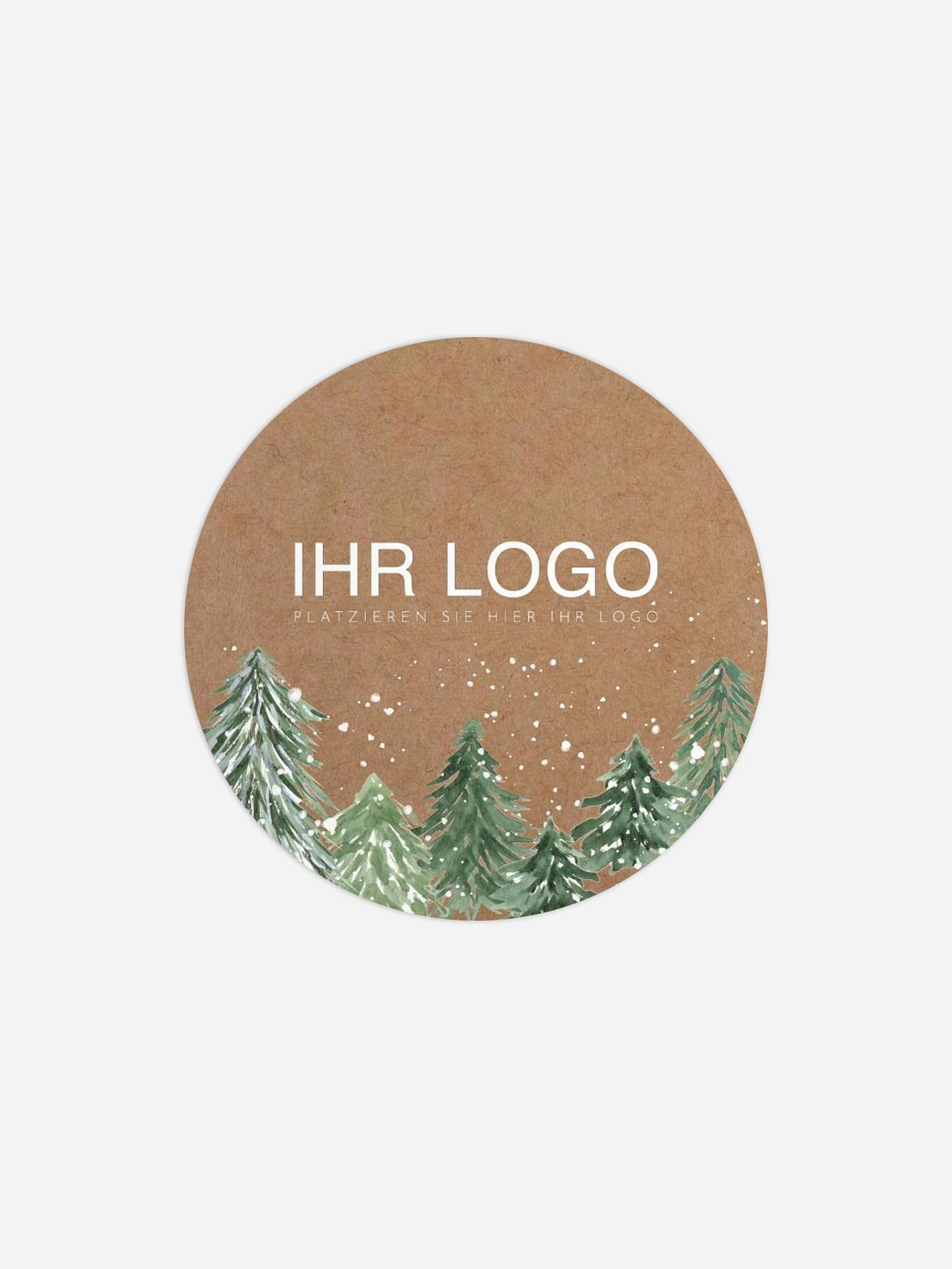 Geschenkaufkleber Geschäftlich Weihnachtswald