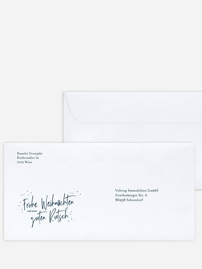 Bedruckte Umschläge geschäftl. Weihnachten Reindeer Sparkle