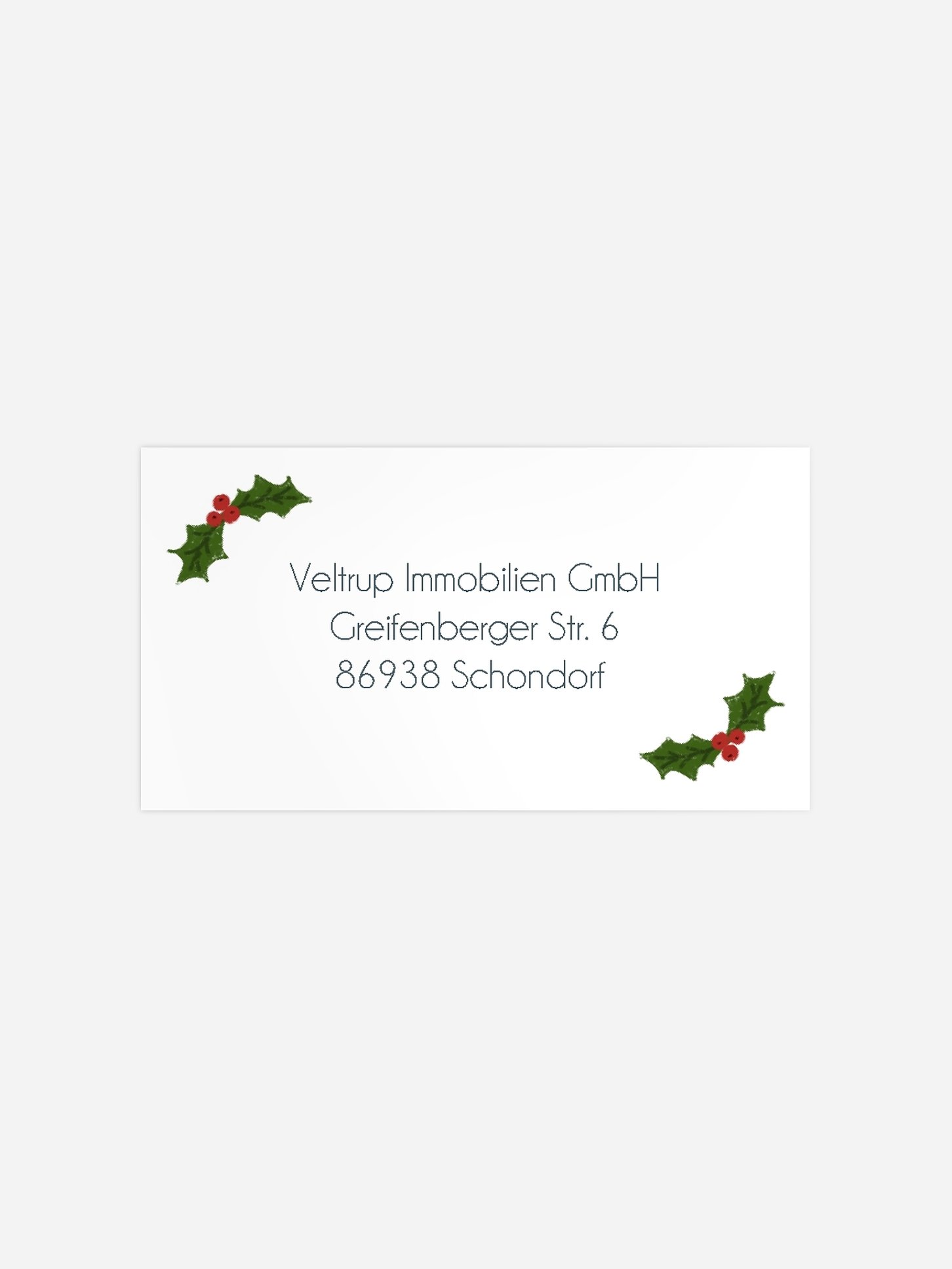 Empfängeraufkleber geschäftl. Weihnachten Lovely Deer