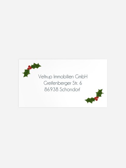 Empfängeraufkleber geschäftl. Weihnachten Lovely Deer