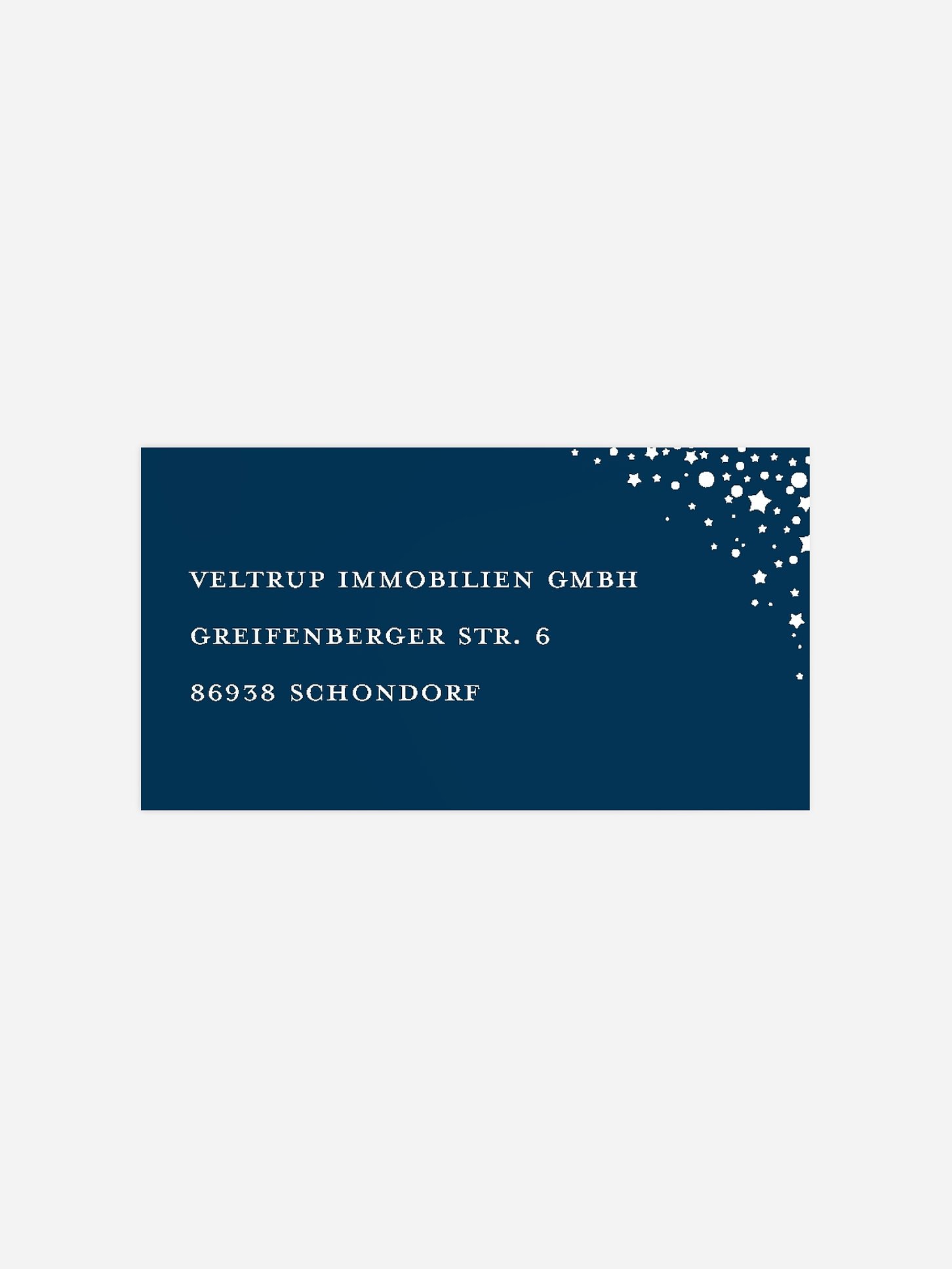 Empfängeraufkleber geschäftl. Weihnachten Weihnachtsnacht