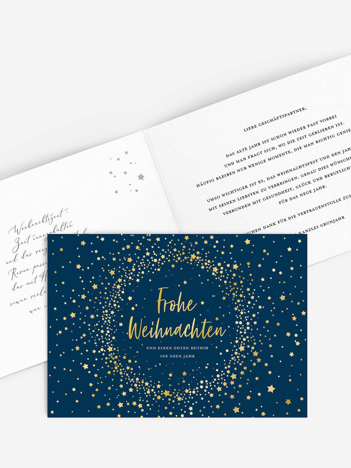 Geschäftliche Weihnachtskarte Weihnachtsnacht