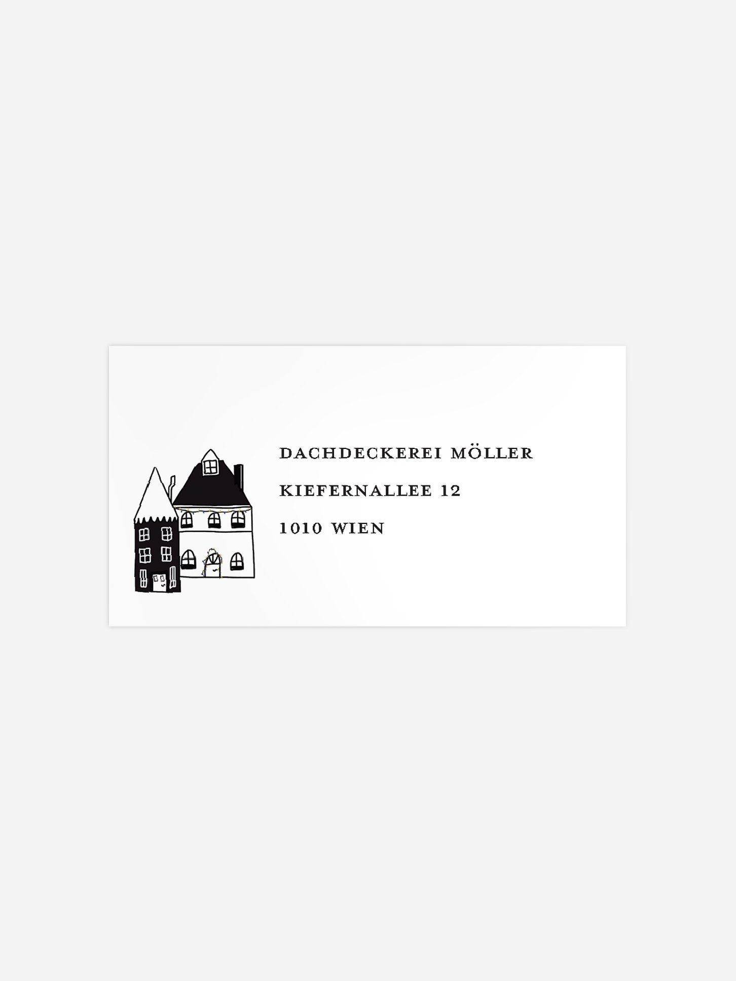 Empfängeraufkleber geschäftl. Weihnachten Christmas Village