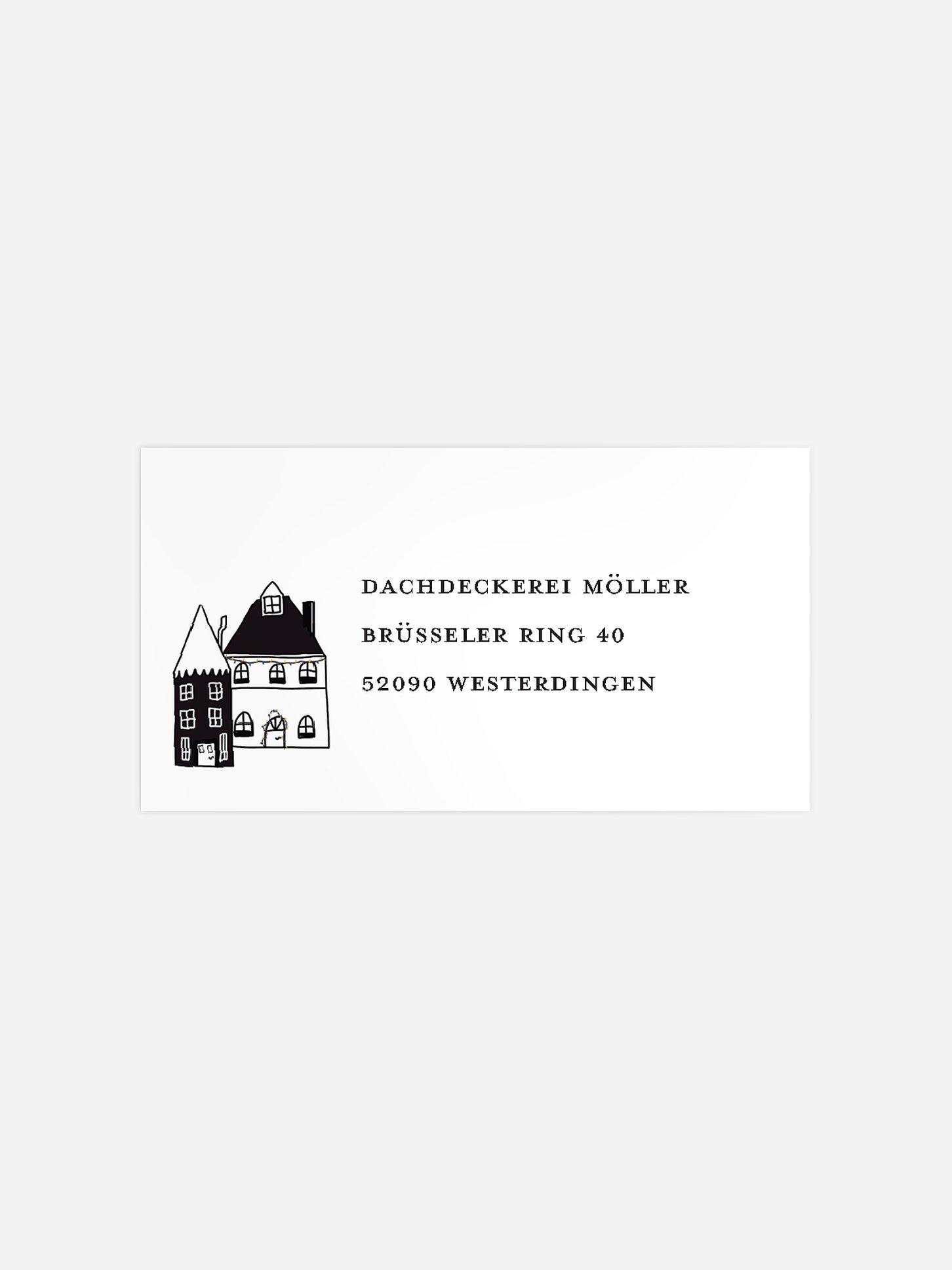 Empfängeraufkleber geschäftl. Weihnachten Christmas Village