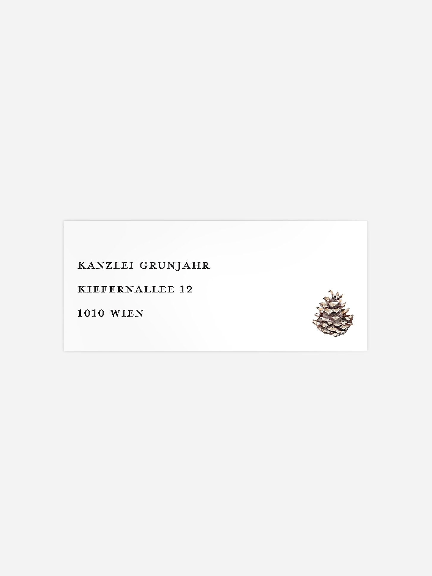 Absenderaufkleber geschäftl. Weihnachten Lärchenkranz