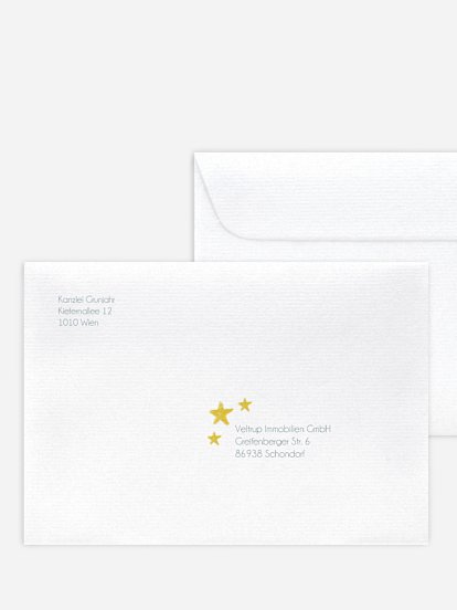 Bedruckte Umschläge geschäftl. Weihnachten Festtagsglanz