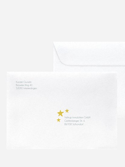 Bedruckte Umschläge geschäftl. Weihnachten Festtagsglanz