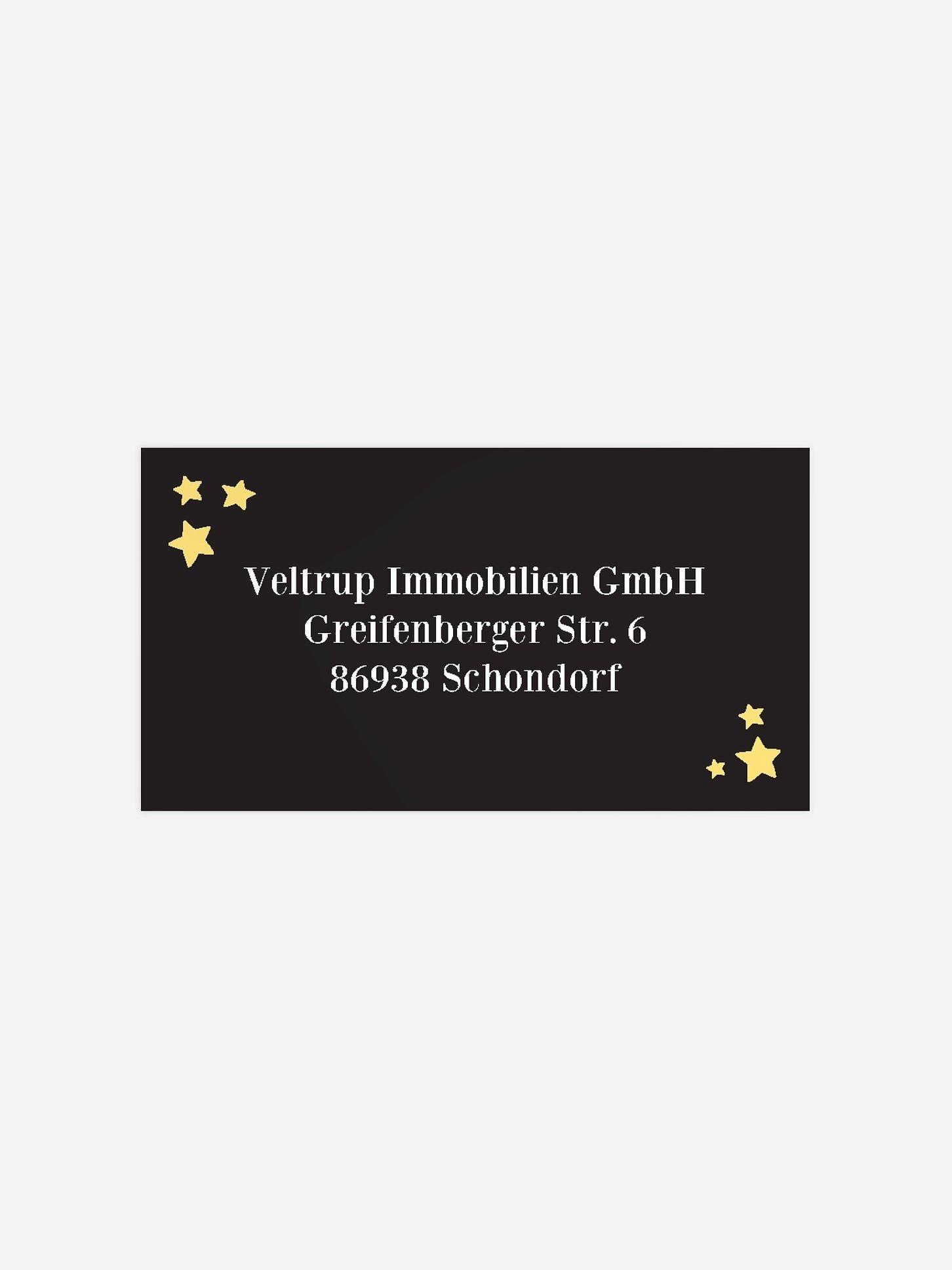 Empfängeraufkleber geschäftl. Weihnachten Tannen Trio