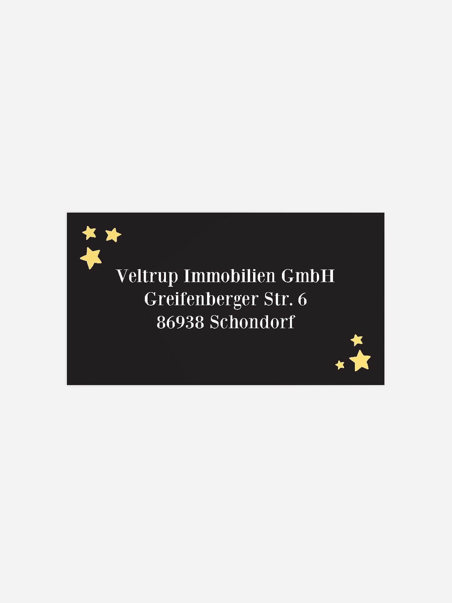 Empfängeraufkleber geschäftl. Weihnachten Tannen Trio