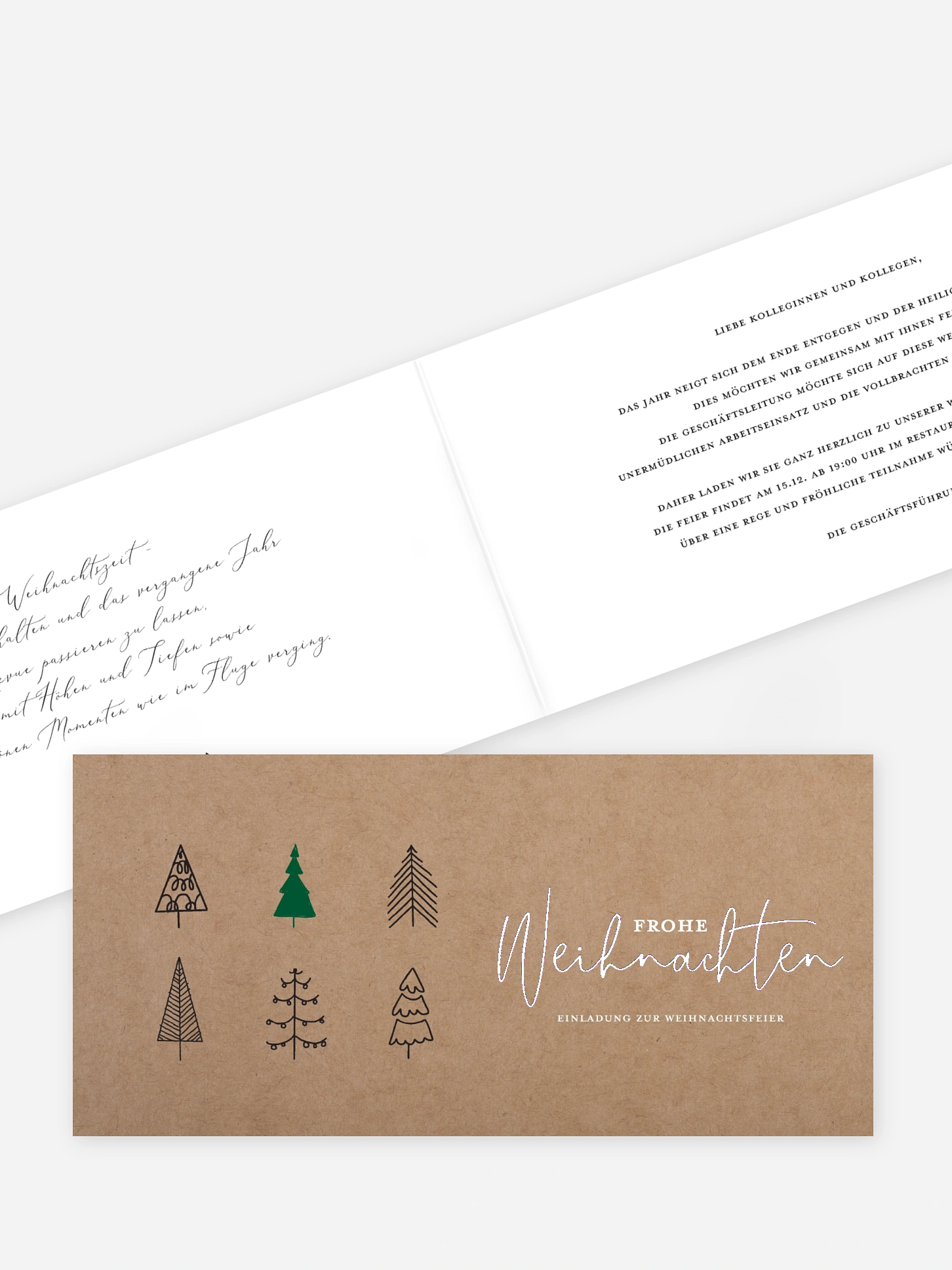 Weihnachtsfeier Modern Trees