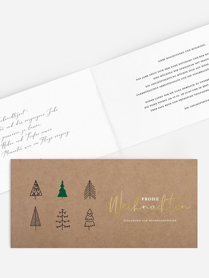 Weihnachtsfeier Modern Trees
