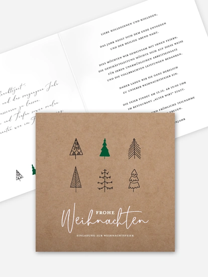 Weihnachtsfeier Modern Trees