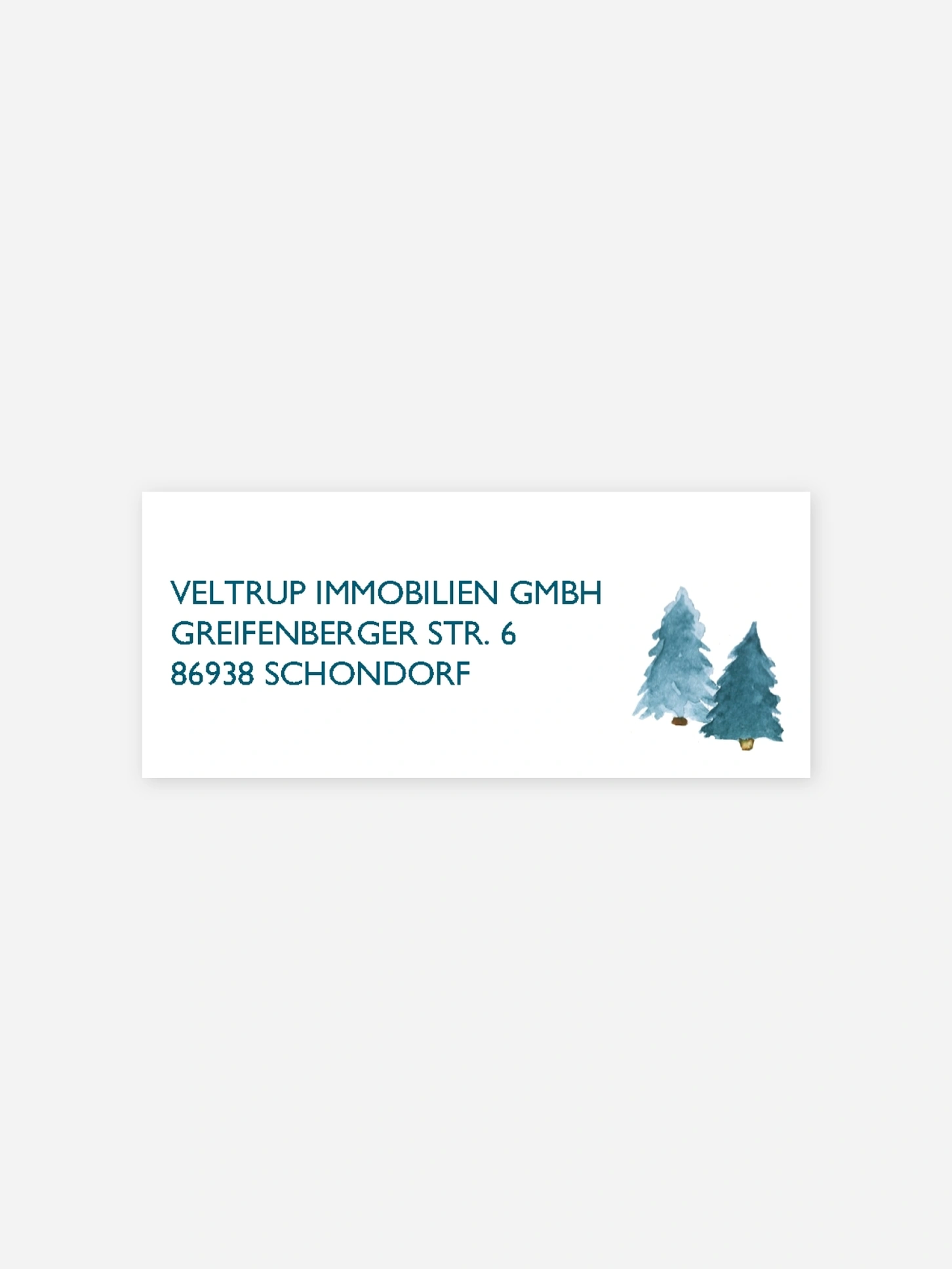 Absenderaufkleber geschäftl. Weihnachten Winterdorf