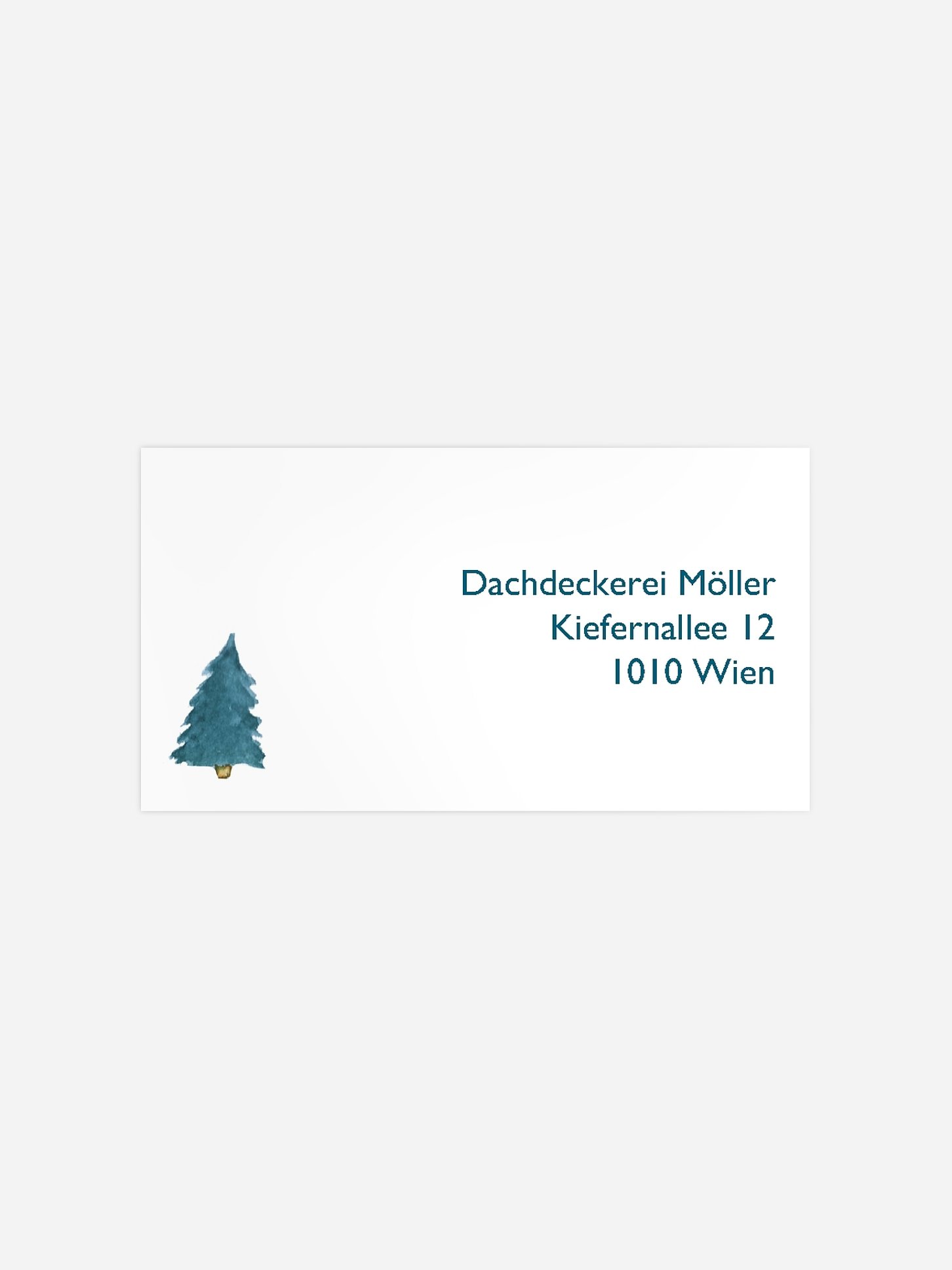 Empfängeraufkleber geschäftl. Weihnachten Winterdorf