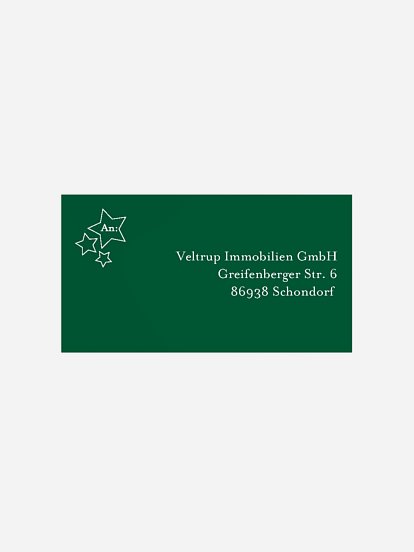 Empfängeraufkleber geschäftl. Weihnachten Festtagsgrüße (gestanzt)