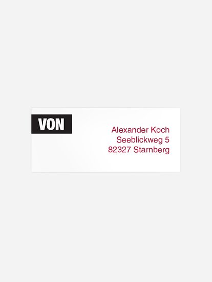 Absenderaufkleber Party Extrablatt