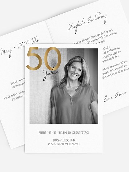 Einladung Zum 50 Geburtstag Einladungskarten Gestalten