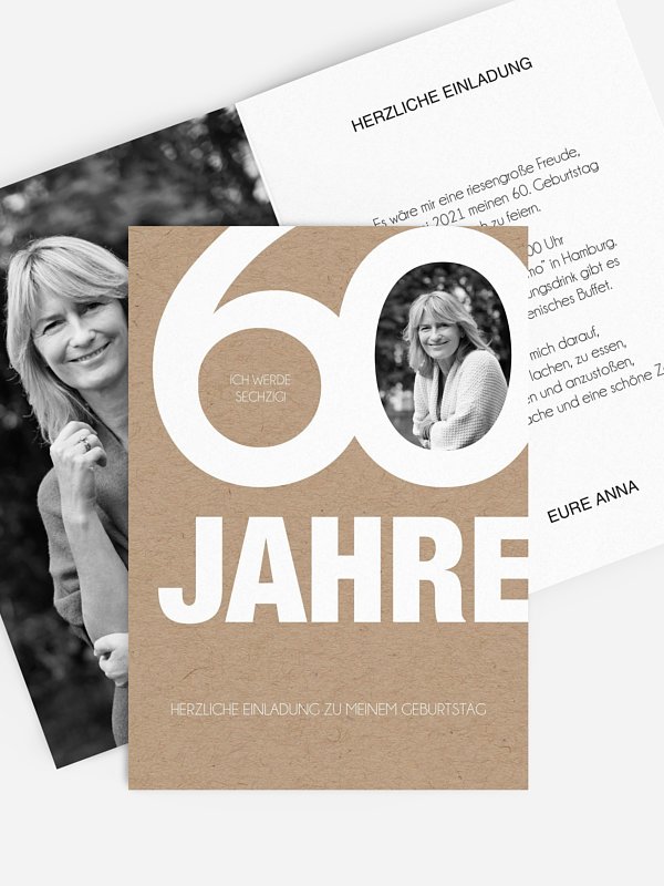 Einladung 60. Geburtstag Tolle Nummer