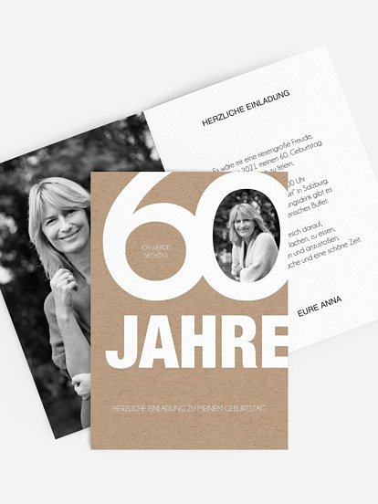 Einladung 60. Geburtstag Tolle Nummer