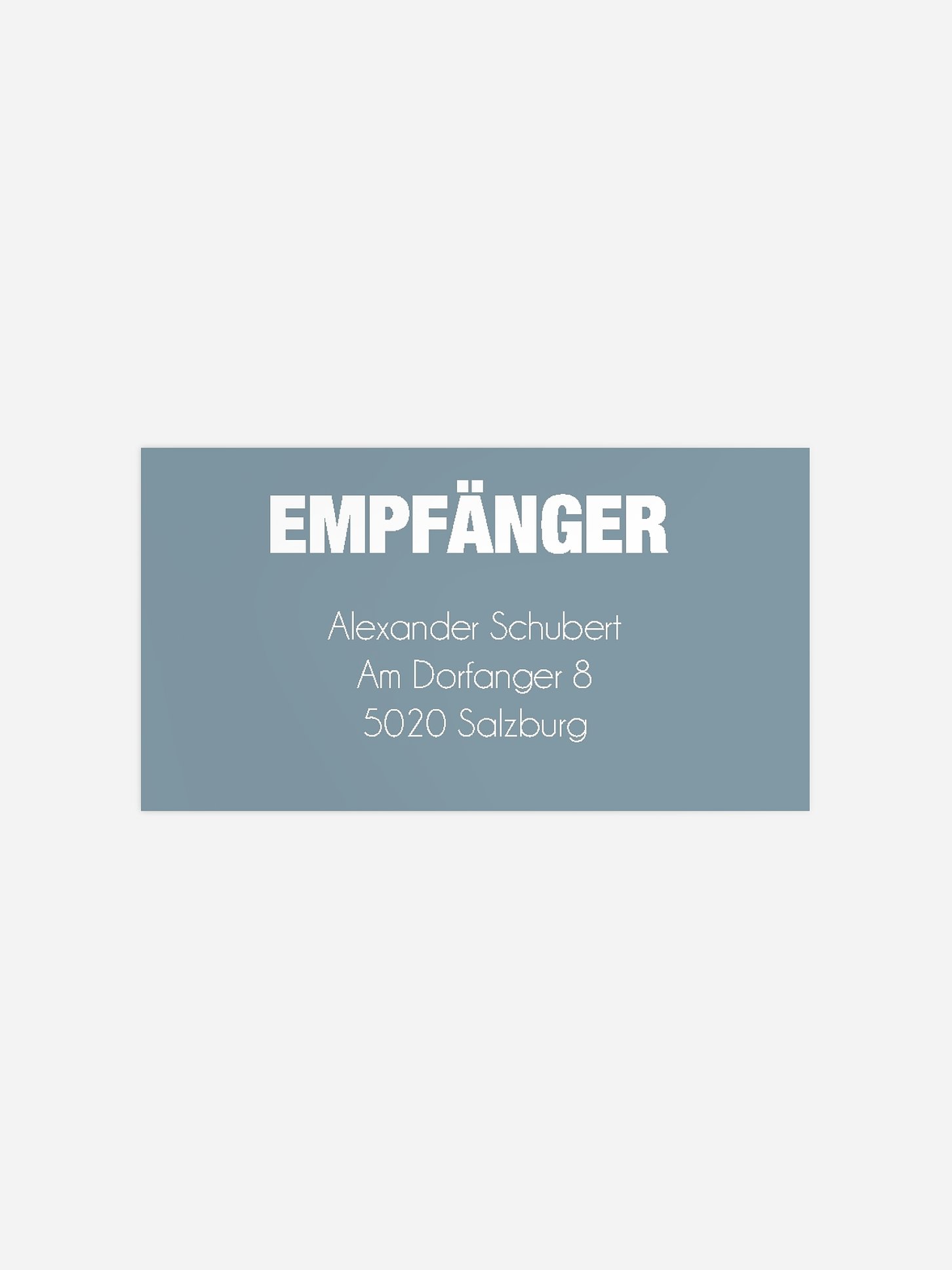 Empfängeraufkleber Geburtstag Tolle Nummer
