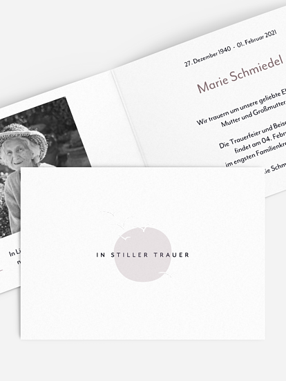 Trauerkarte Abendsonne