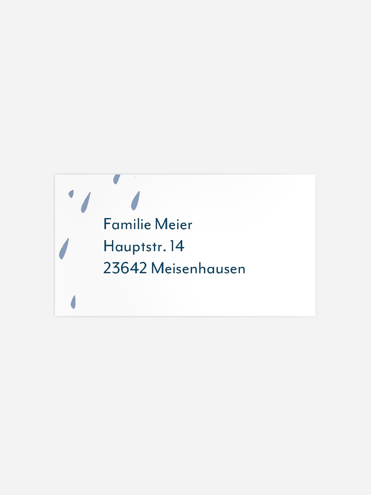 Empfängeraufkleber Trauer Herbstregen