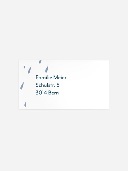 Empfängeraufkleber Trauer Herbstregen