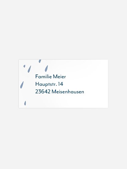 Empfängeraufkleber Trauer Herbstregen