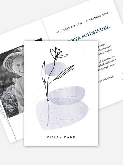 Trauerdanksagung Herbstregen