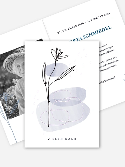 Trauerdanksagung Herbstregen