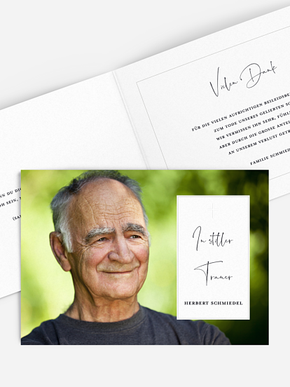 Trauerdanksagung Stiller Trost